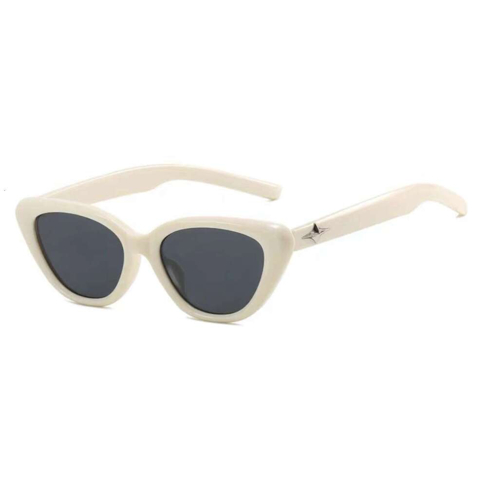 Cat eye sunglasses, sunglasses, women's UV resistant small frame glasses, trendy party and party fun glasses, cool and personalized black glasses
