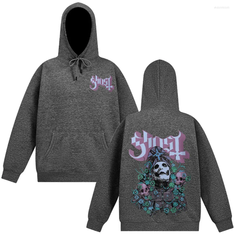 Mens Hoodies Vintage Ghost Band Clothes Winter Fashion Gothic Oversized Sweatshirts Long Sleeve Man Woman Hoodie Streetwear