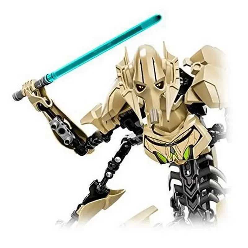 32cm KSZ714 Star Toy Anime General Robot Grievous with Lightsaber Hilt Combat Weapon Model Building Blocks Action Figure Gifts W250522