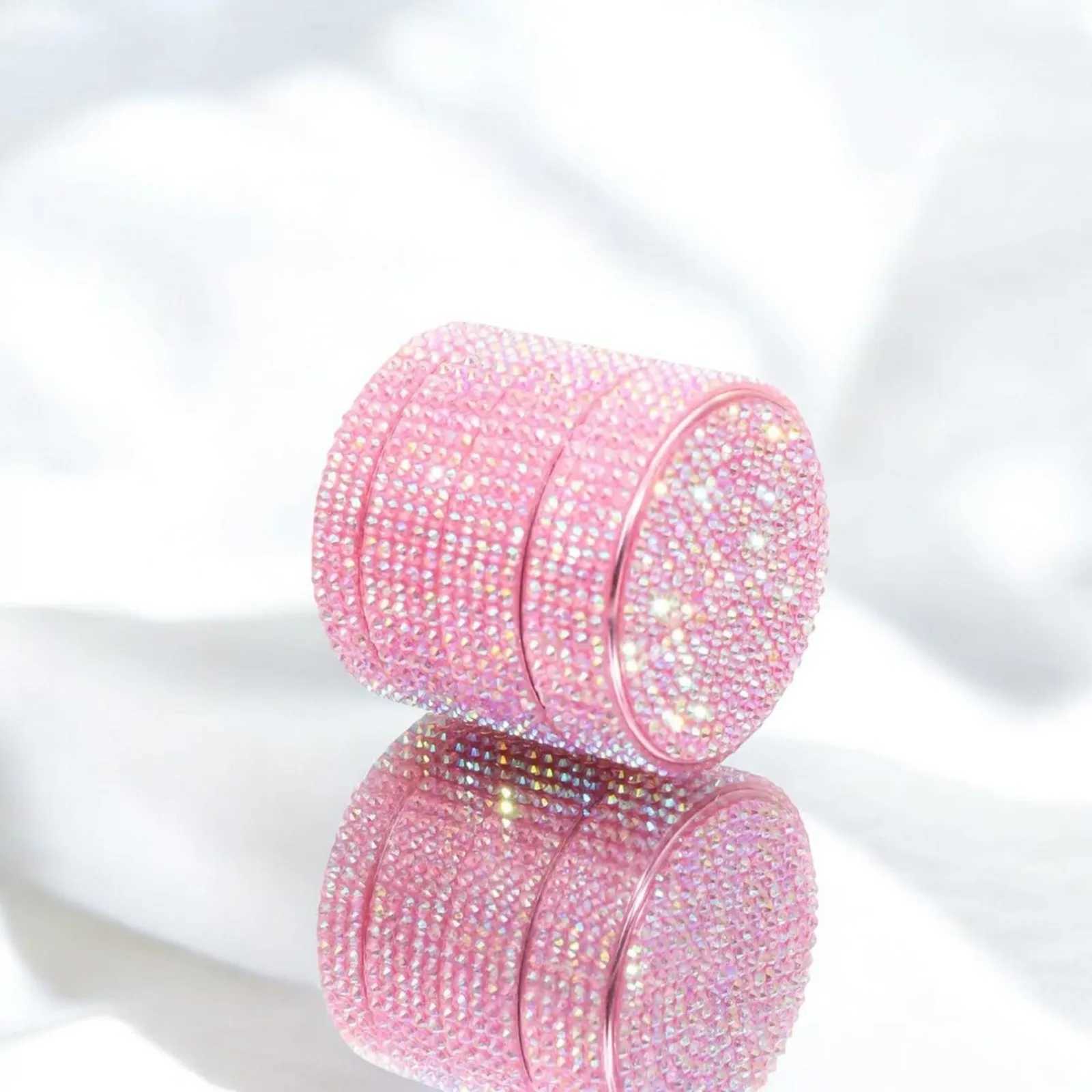 Pink Rhinestone Herb Grinder 4-Layer Bling Crystal Grinder-40mm Y250521