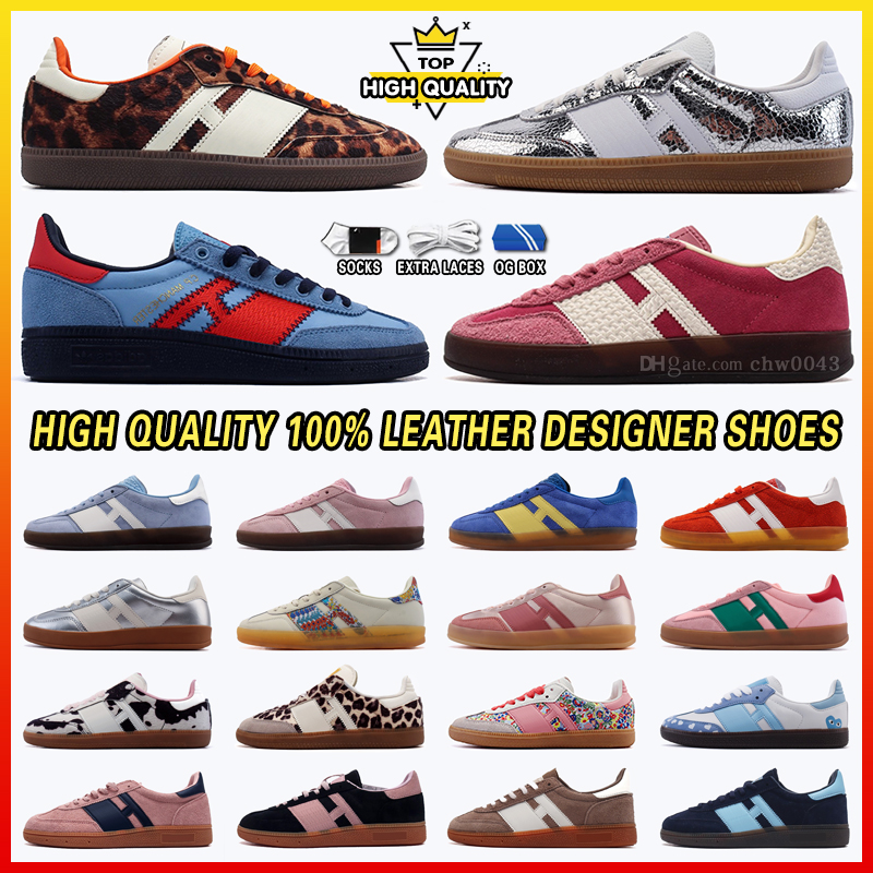 New Sambaa Shoes Designer Trainers Handball SpezialSneakers Metallic Silver Embroidery Leopard Bad Bunny Scarlet Vintage Mens Women Sneakers Tennis Loafers 36-45