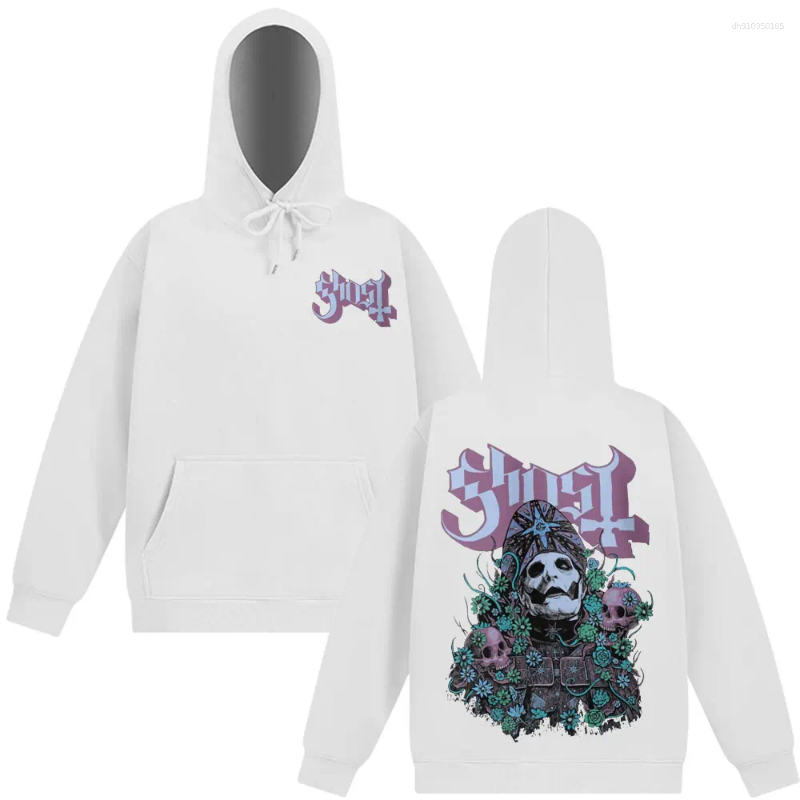 Mens Hoodies Vintage Ghost Band Clothes Winter Fashion Gothic Oversized Sweatshirts Long Sleeve Man Woman Hoodie Streetwear
