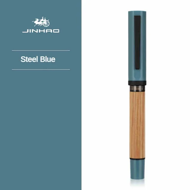 1 Pc JINHAO 58 Wood Fountain Pen High Quality Colors Student F EF Nib Ink Pen Calligraphy Pen Stationery School Office Supplies 3.4MM ink sac can be u