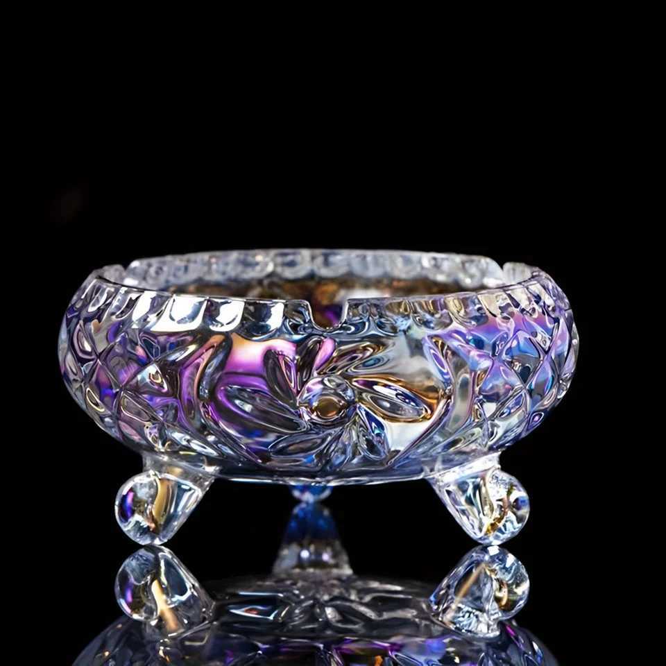 Glass Ashtray Large Size European Crystal Creative Fashion Personty Living Room Bedroom Office Hotel Ashtray Tobacco Access Y250521