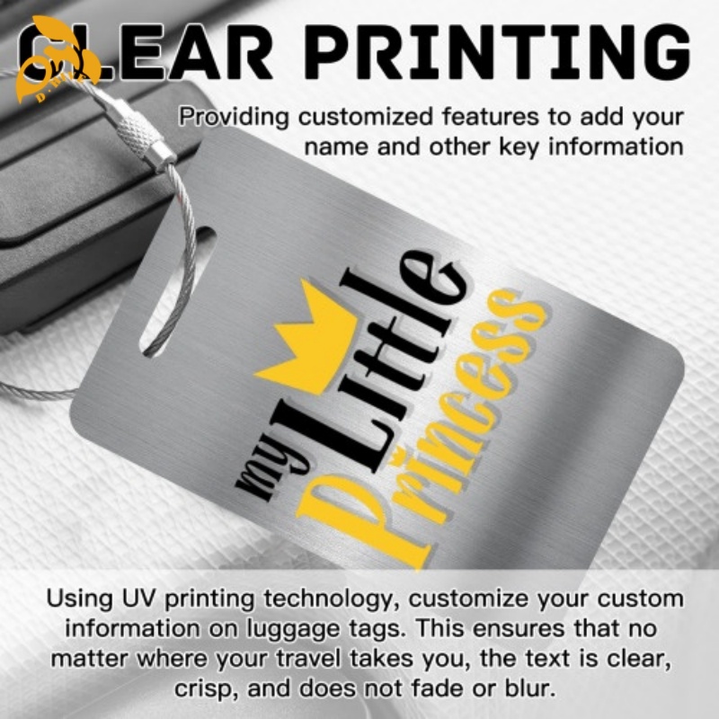 Free delivery. TOP designers customize lightweight high-quality rectangular stainless steel lage tags in white and black.