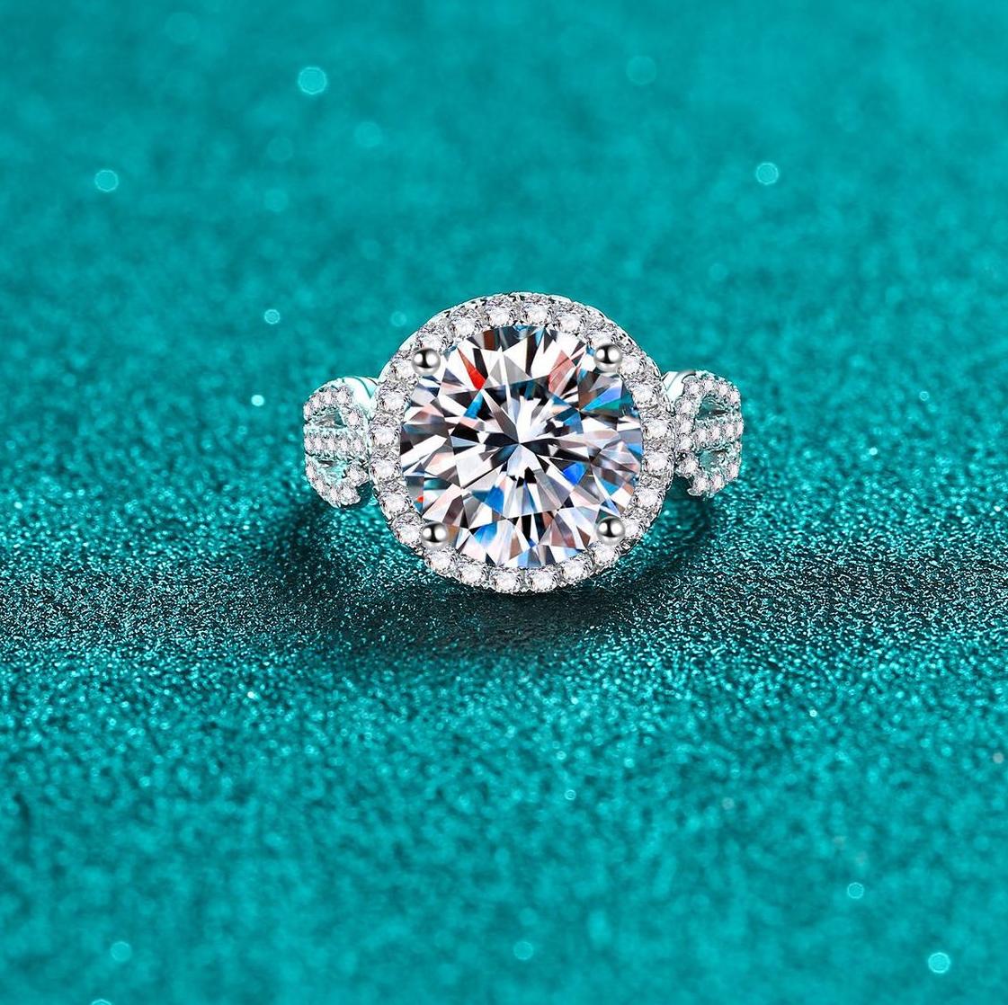 Chic Designer 5 CT Genuine Moissanite Diamond-Like Eternity Bands for Ladies