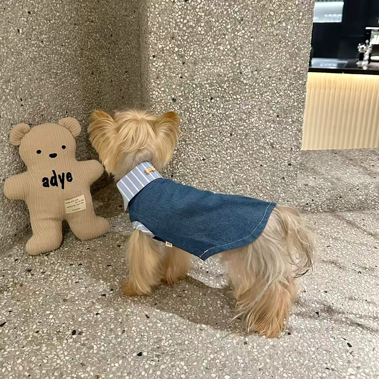 T00265 Yorkshire Terrier Maltese Dog Cat Clothes Elastic Lace Vest