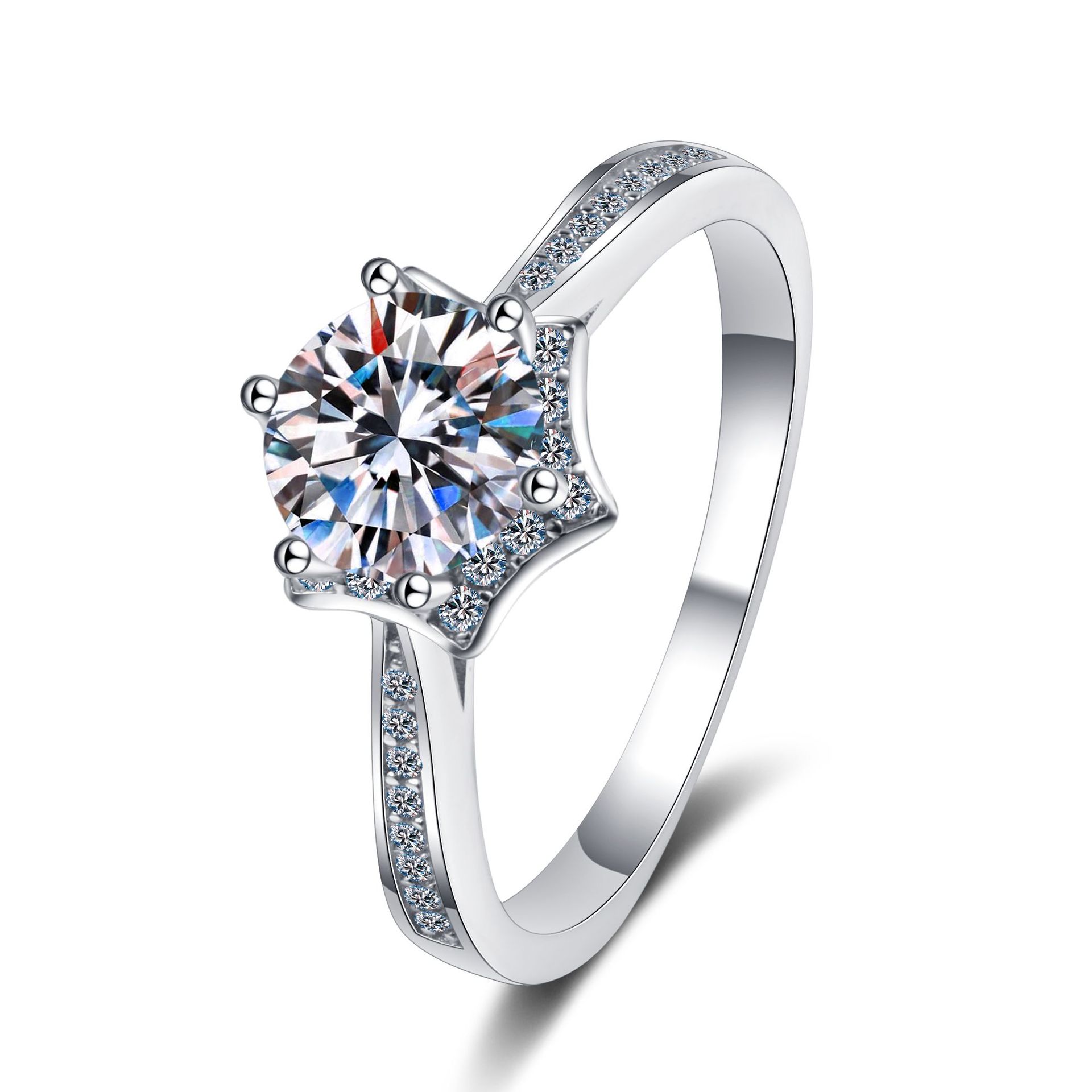 Eternally Radiant: Premium Grade Moissanite Bridal Jewelry Crafted from High-Quality Sterling Silver
