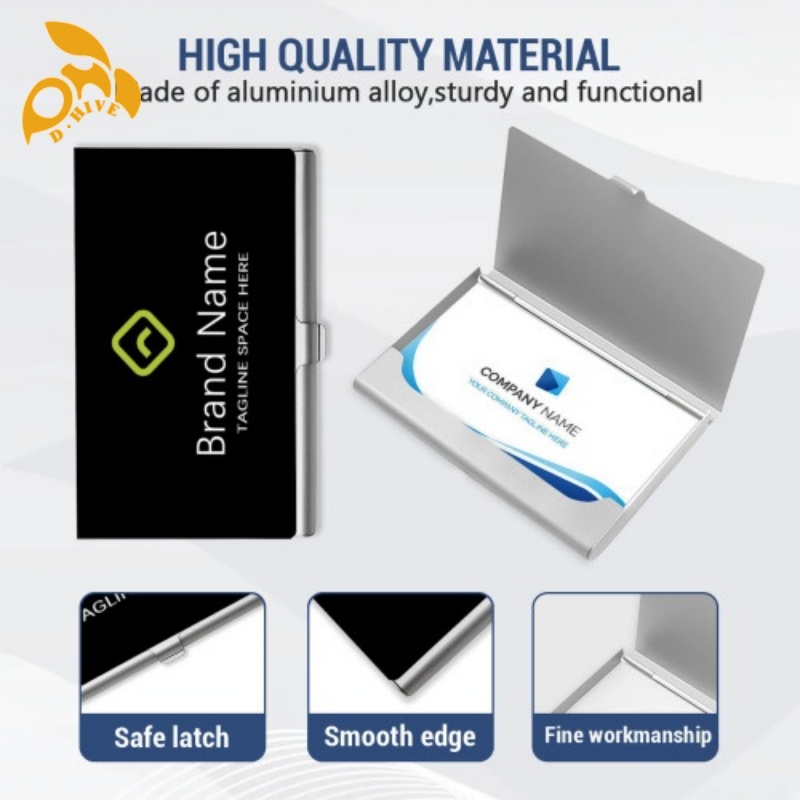 Free delivery. Designers customize lightweight and high-quality full-frame business card holders in white and black.
