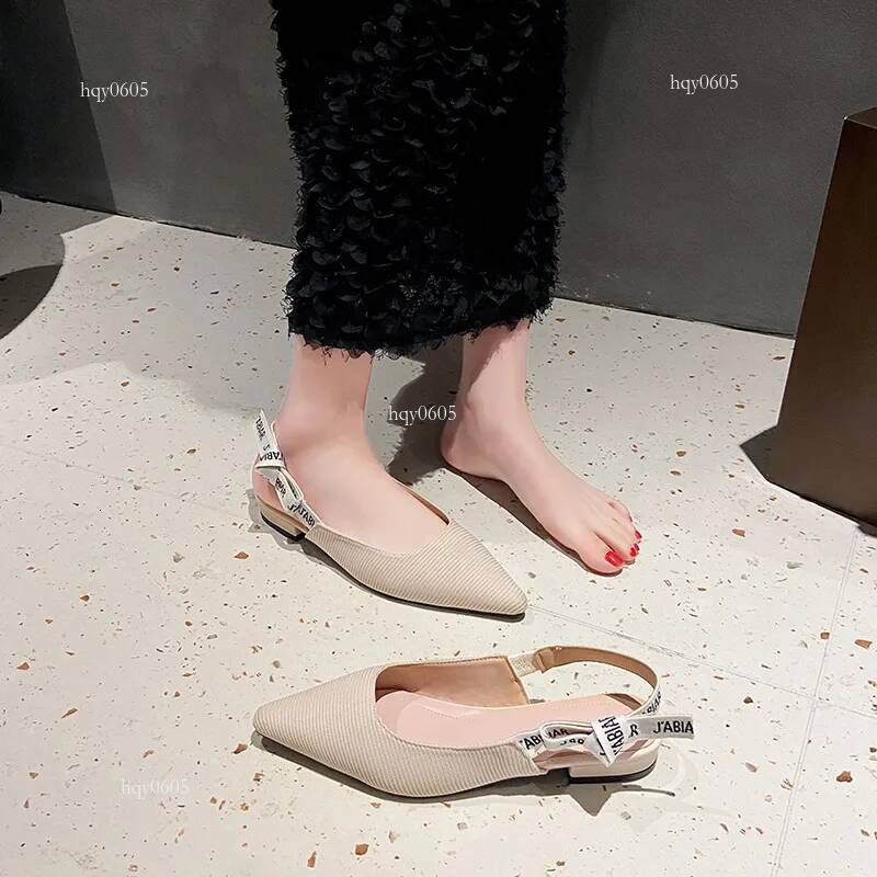 Free shipping 2025 new designer shoes Women Dress Shoes Fashion Simple Design Sandals Gentle Style Versatile Stylish Pointed Toe Solid Black Beige