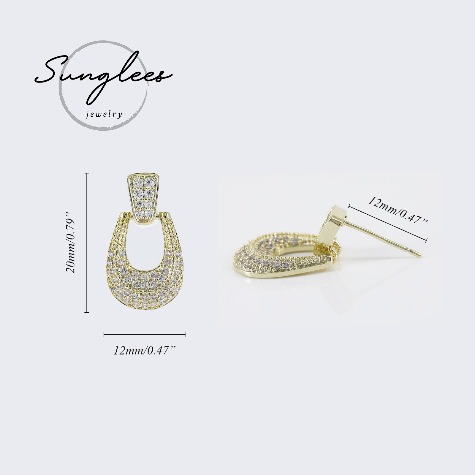 Cushion Princess Cut Bridal Earrings Simple Bride Drop Post Clear Cubic Zirconia Dangle Stud For Wedding Prom Anniversary Elegant earrings are simple 