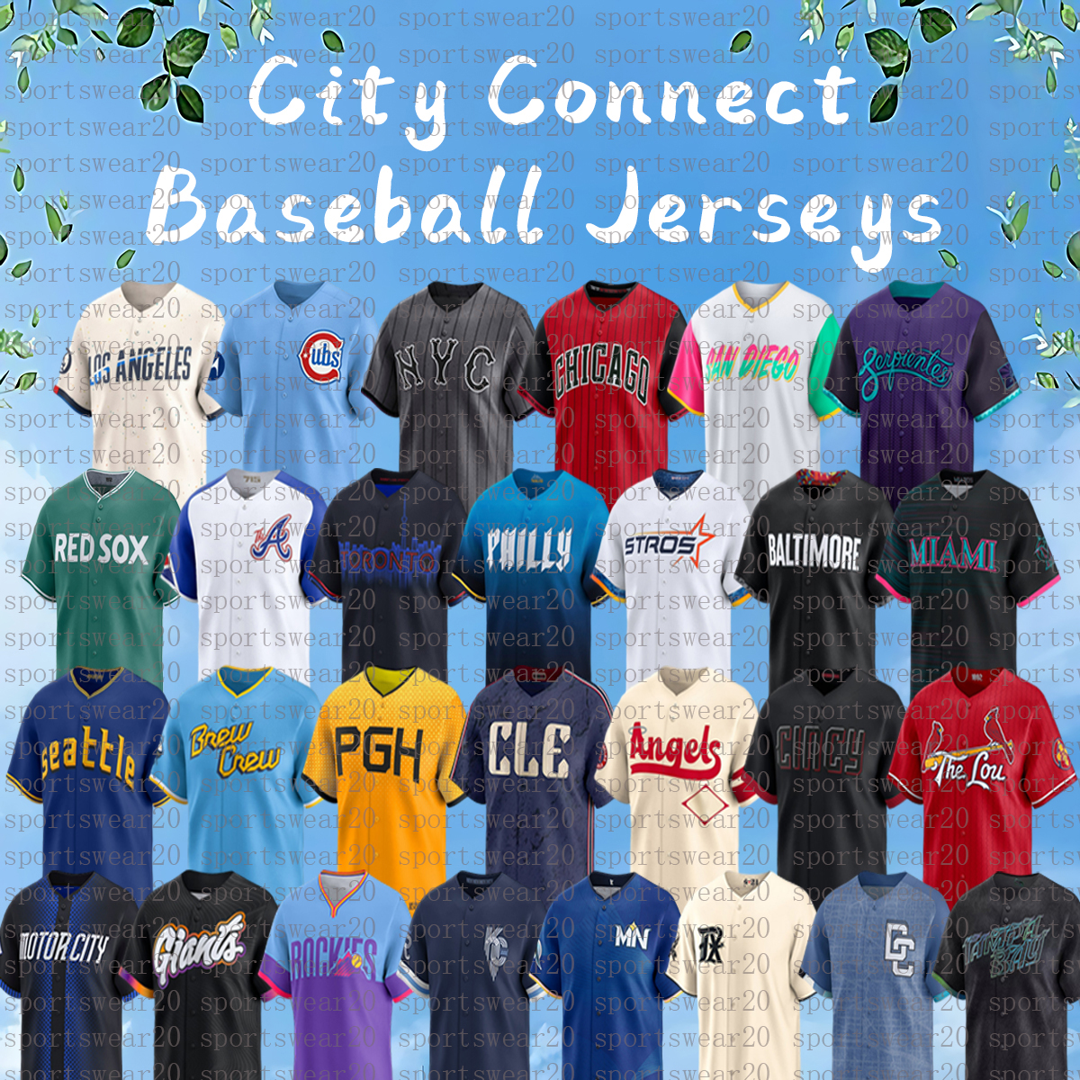 dodgers cubs mets mariners reds pirates angels brewers ranger cardinalss athletics nationals twins royals guardians rays baseball jersey city connect jersey
