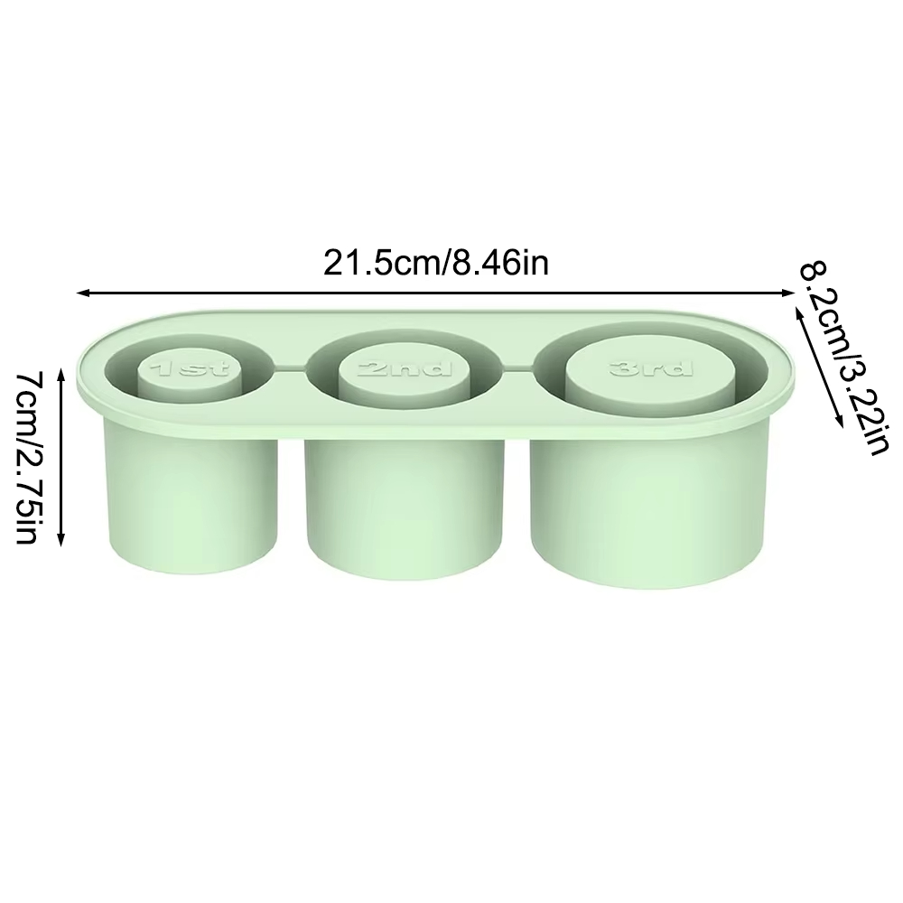 Ice Cube Tray For Stanley Cup with Lids - Round Tube Ice Trays for Whiskey Large Capacity for Silicone Ice Maker Reusable Cocktail Beverage Coffee Ice