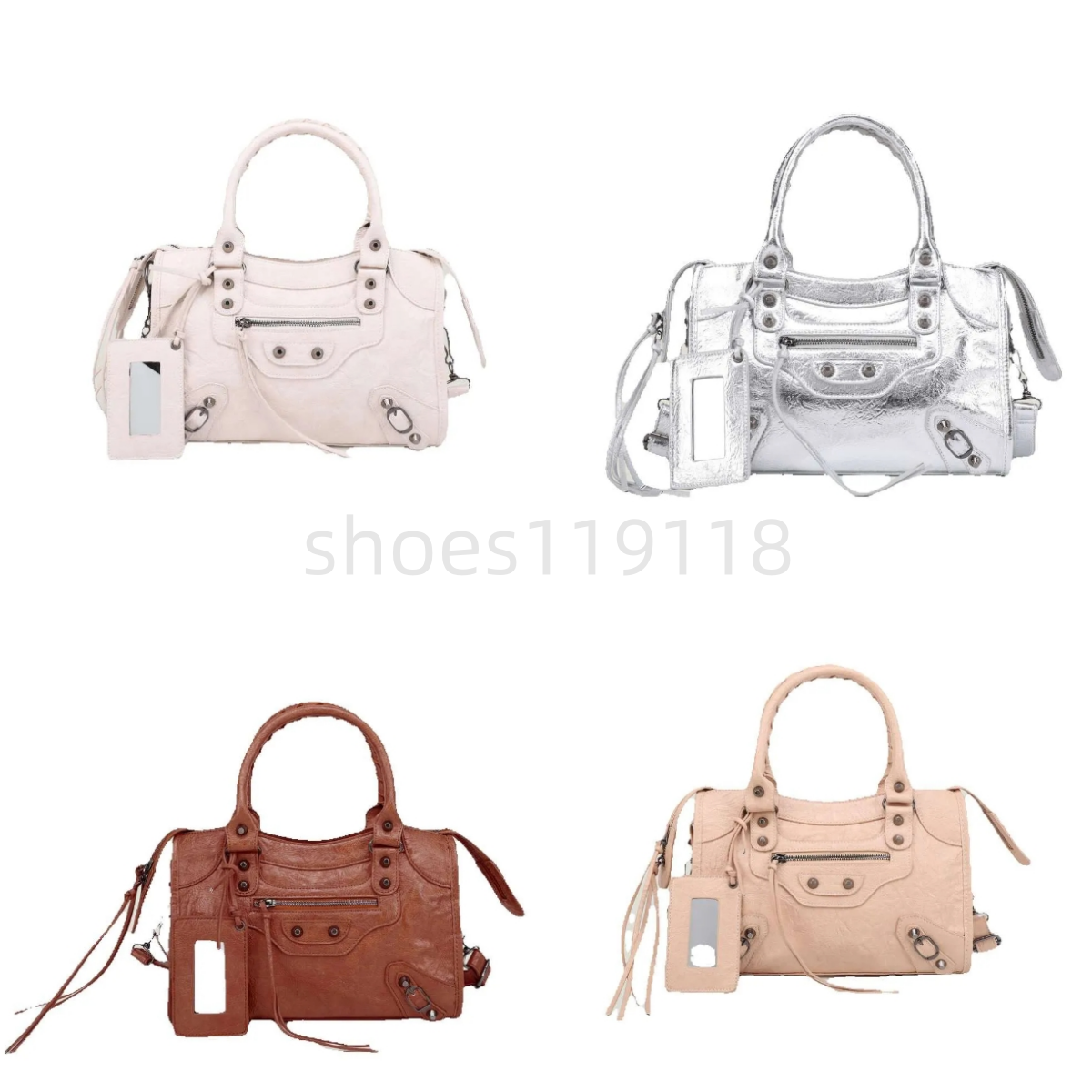 Designer Shoulder Bags Leather Totes Bag Female Messenger Handbags Motorcycle Bag Solid Color Handbag