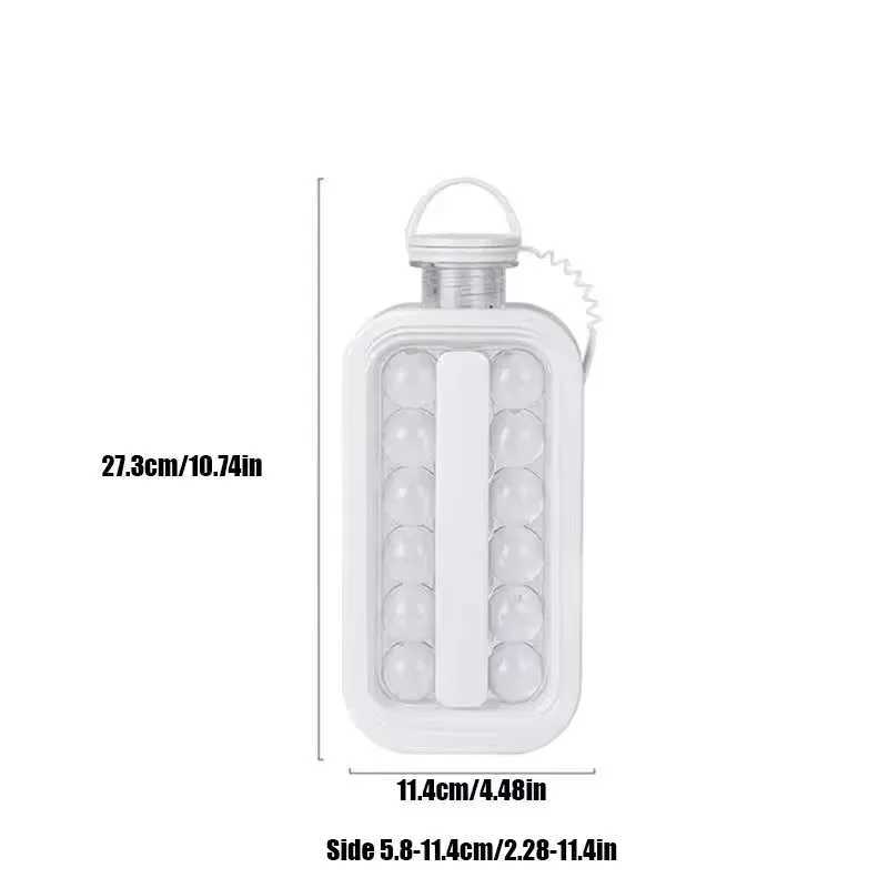 High Quality Two-in-One Folding Ice Cube Maker Molds Bottle Creative Ice Hockey Bubble Iceball Maker Kettle for Bear Whisty T250522
