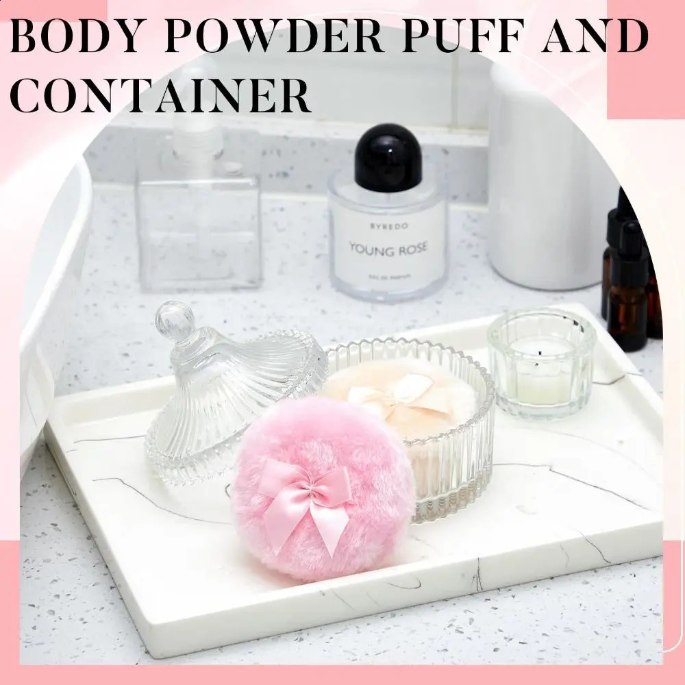 Large Body Powder Puff Soft Washable Fluffy Powder Puff Reusable Wet Dry Powder Container Makeup 250519
