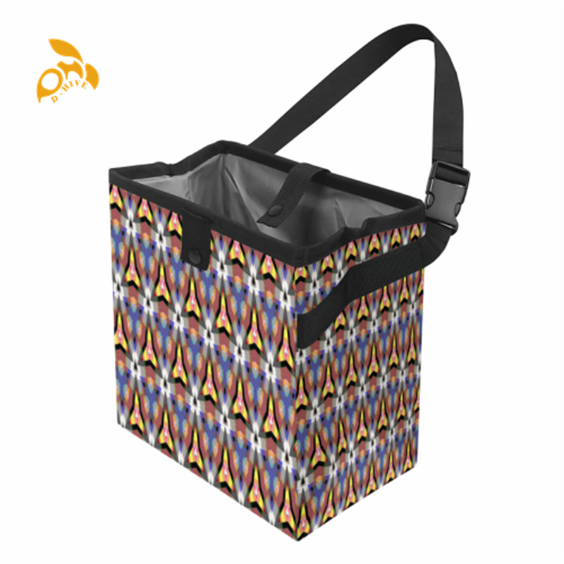 Car garbage bag made of polyester, beautiful durable, suitable for both car and home use, easy to carry
