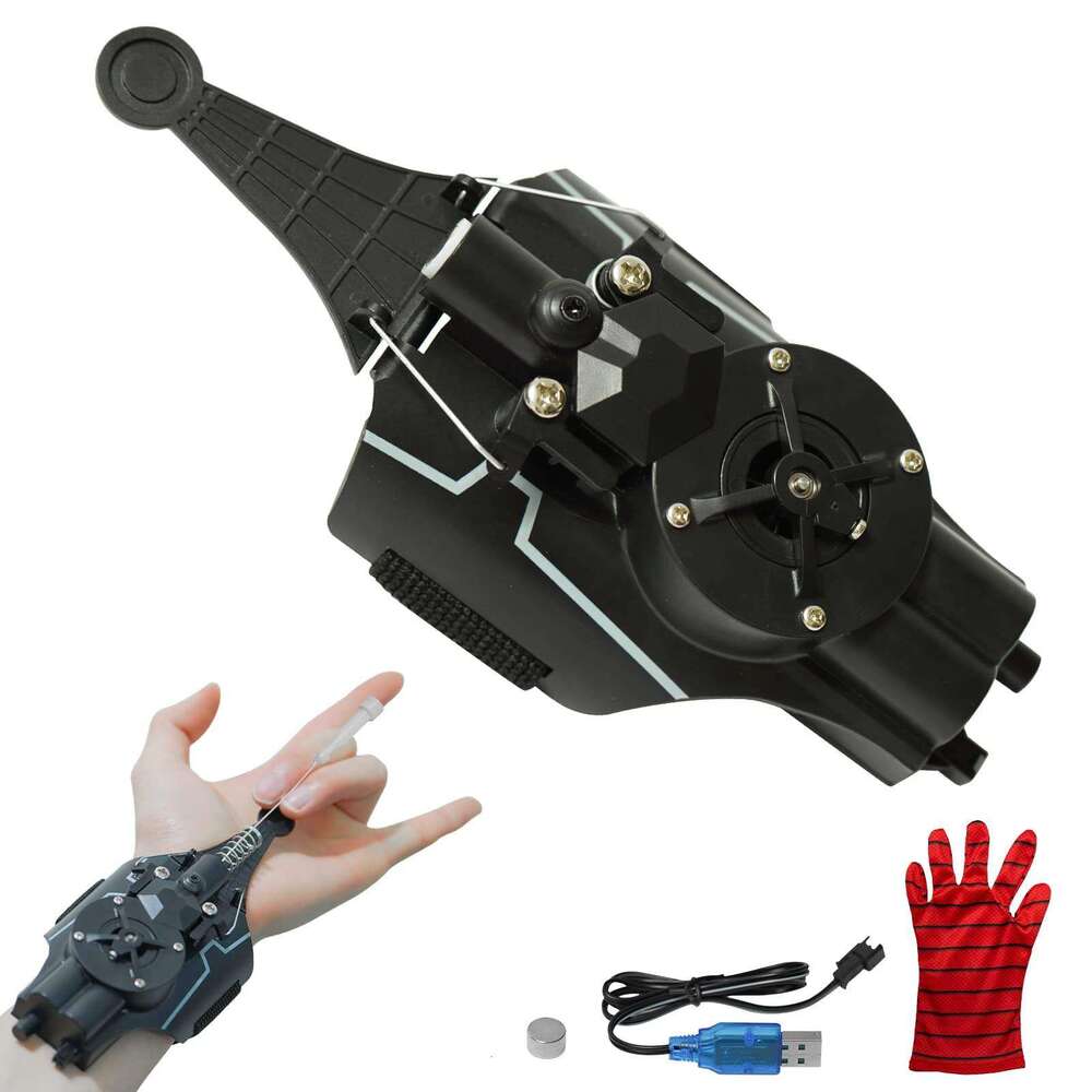 DHGadgets Spider Web Wrist Launcher String Shooter Magnetic Bullet Kids Role Play Toy for Superhero Holiday Gifts