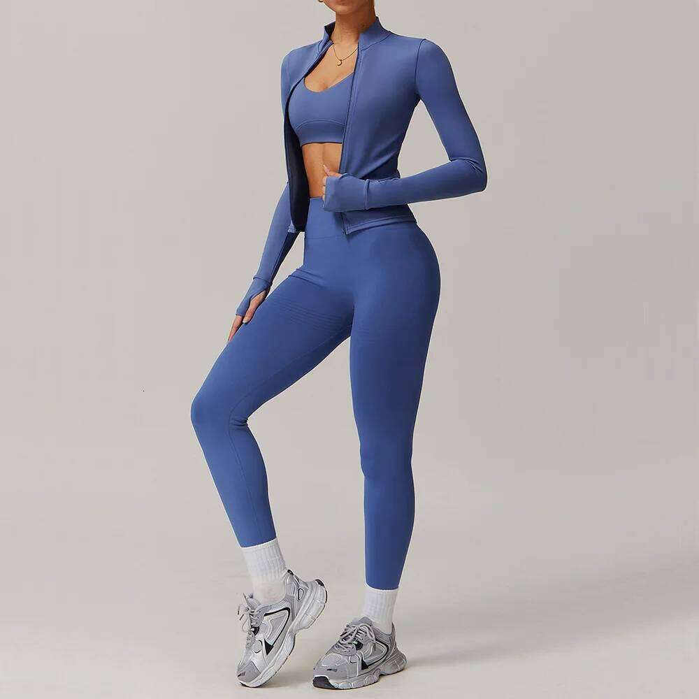 Suit 2PCS Quick-Drying Gym Set Women Tracksuit Running Bra Workout Long Sleeve Sports Shirt Yoga Clothing
