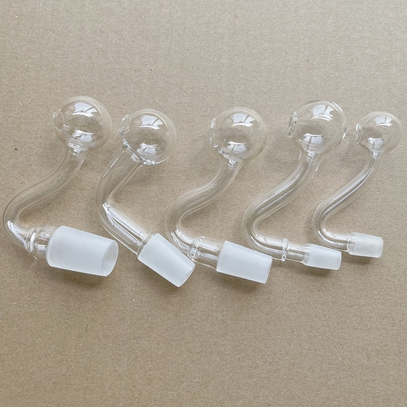 Glass Oil Burner Pipe Smoking Pipes 10mm14mm 18mm Male for rig water burner bong adapter tobacco nail Bent shape design banger Nails Great