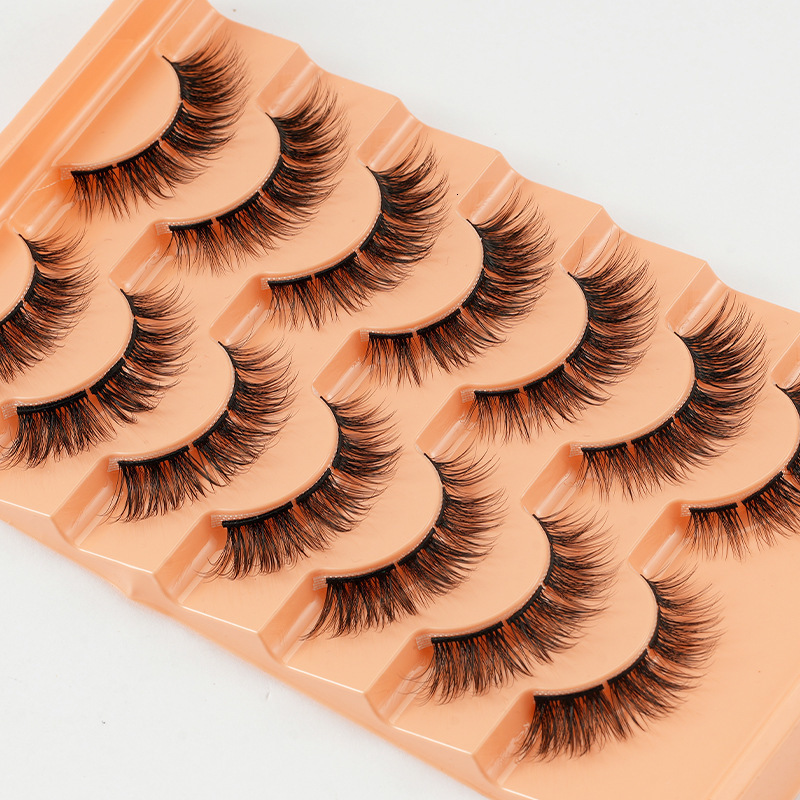 7 pairs Mink Eyelashes Invisible Band Fairy Lashes Extension Natural False Eyelashes 3D Faux Fluffy Wispy Mink Fake Lashes 240701