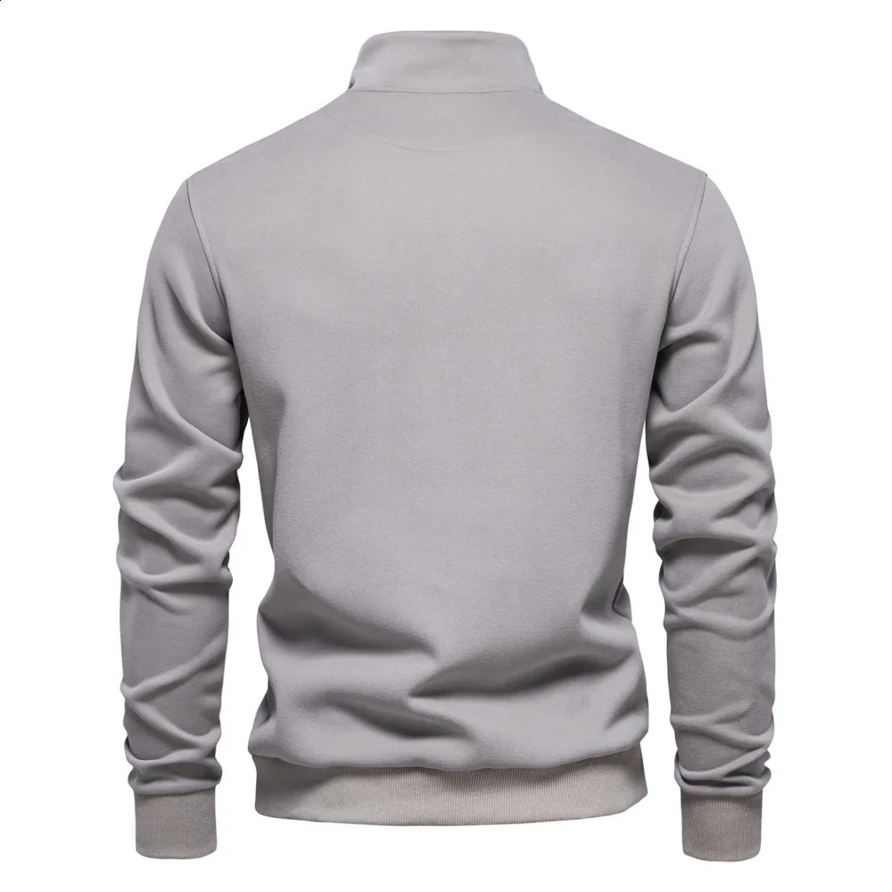 2025 hoodie men half Zipper Pocket Decoration Cotton Blend Sweatshirt for Men Casual Sport Pullover Mens Sweatshirts 250513