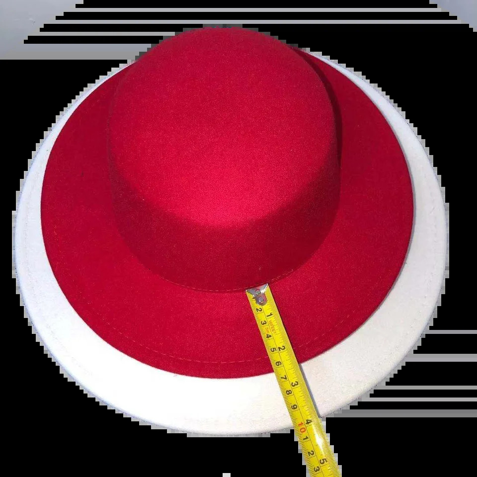 9.5cm brim fedora hat winter hat flat brim flat top jazz hat solid color flat side unisex jazz hat wholesale 250603