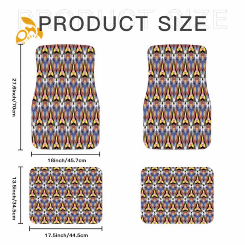 Car floor mats (4-piece design) made of polyester veet are suitable for most cars, trucks, , SUVs and can be washed with water new