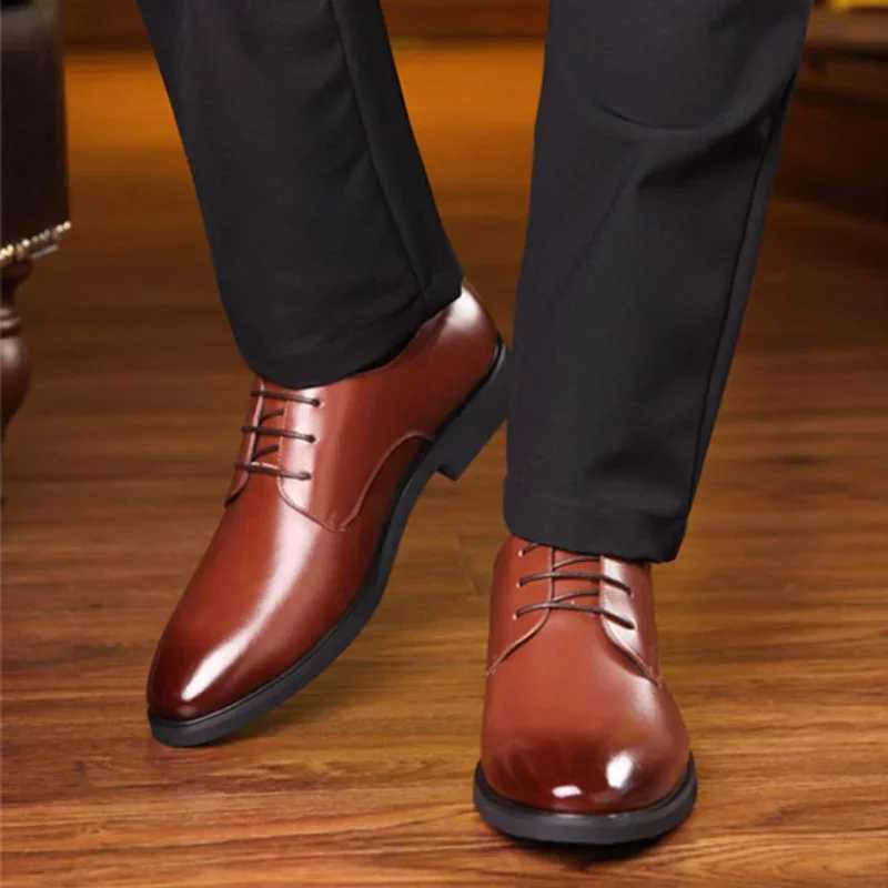 Natural Gumrukfree Genuine Leather Dress Shoes Man Oxfords Lace Up Social Shoe for Men Suit Party 2024 Trend New Luxury DesignerXJ250522