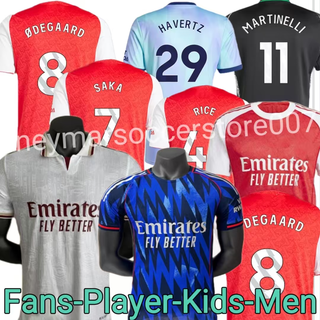 25 26 G.JESUS soccer jerseys RICE SMITH ROWE SAKA Fans Player J.TIMBER MARTINELLI RUSSO 2025 2026 football shirt Men Kids ODEGAARD SAMBI FABIO VIEIRA SALIBA HAVERTZ