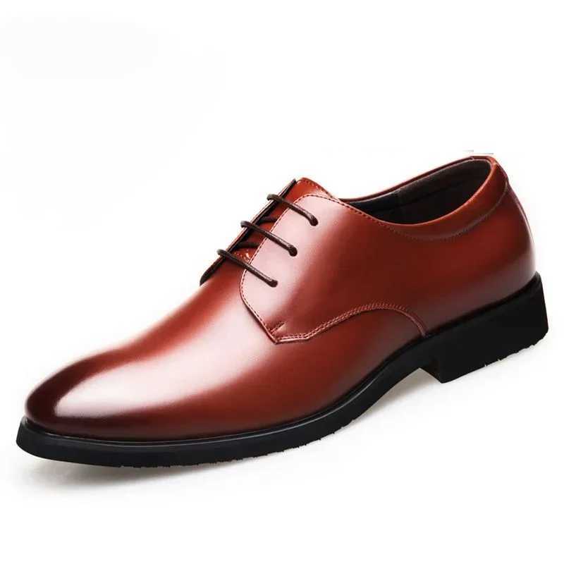 Natural Gumrukfree Genuine Leather Dress Shoes Man Oxfords Lace Up Social Shoe for Men Suit Party 2024 Trend New Luxury DesignerXJ250522