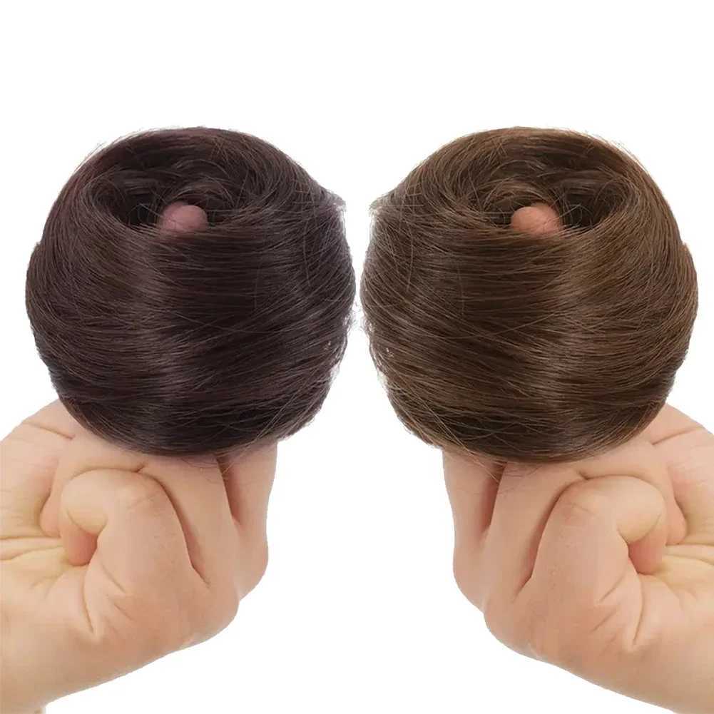 Human Hair Buns Ponytail Hairpiece Brazilian Hair Pieces Bun For Women Scrunchies Updos Donut Chignon 100% Human Hair Extensions S25522