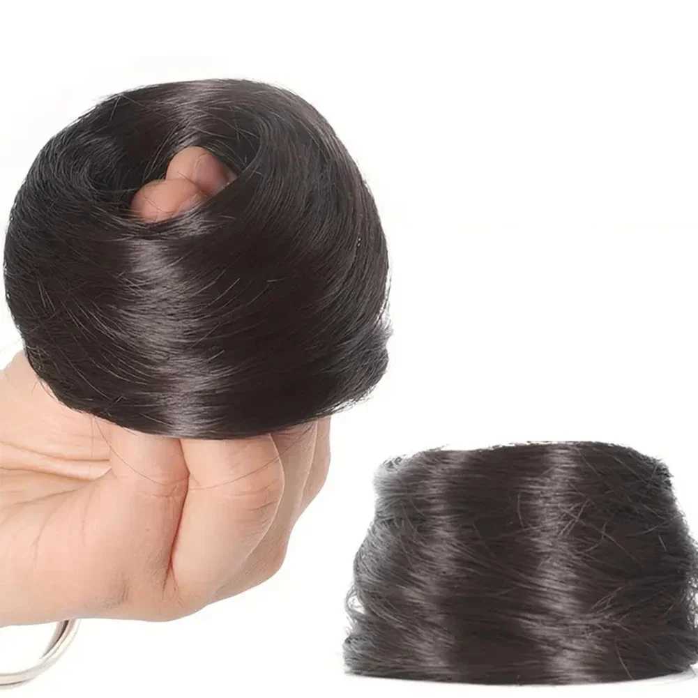 Human Hair Buns Ponytail Hairpiece Brazilian Hair Pieces Bun For Women Scrunchies Updos Donut Chignon 100% Human Hair Extensions S25522