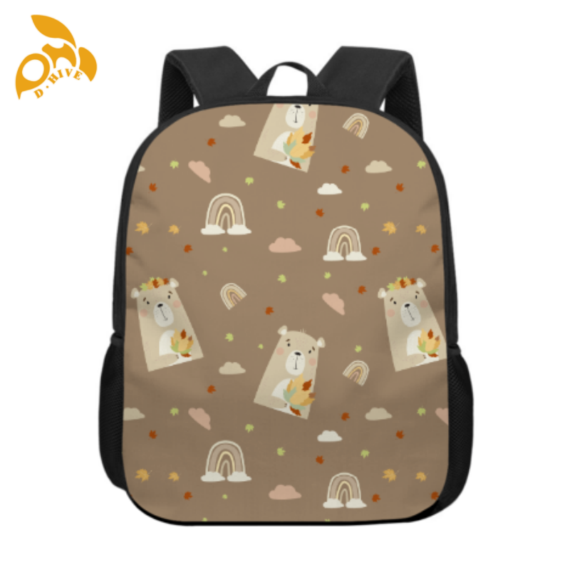 Free delivery. top fashion designers customize lightweight high-quality children's schoolbags in white and black.