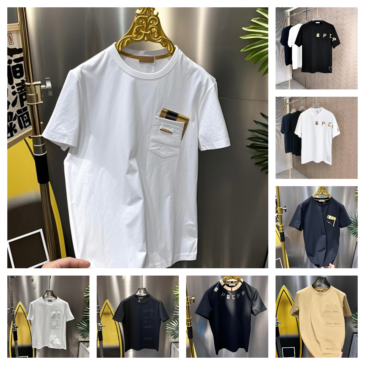 Designer T Shirt Summer paris Men tee luxury flocking letter tshirt t shirt Classic fashion green women short Sleeve casual cotton t-shirt tops Cotton let in air