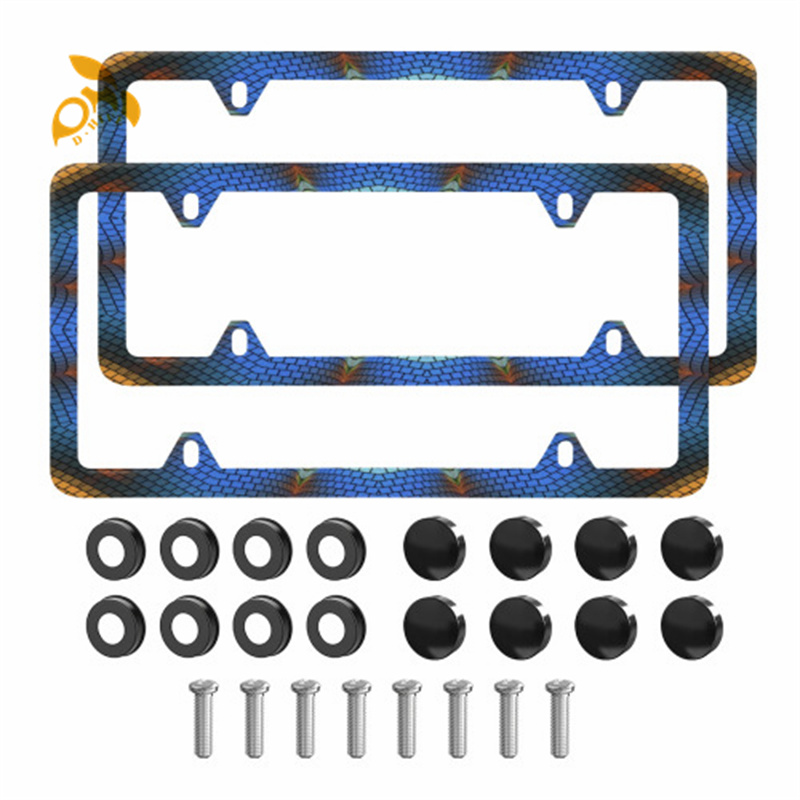 Vertical hole holder (two-piece set) made of stainless steel, easy to install, suitable for holiday gift giving, with a beautiful license plate frame 