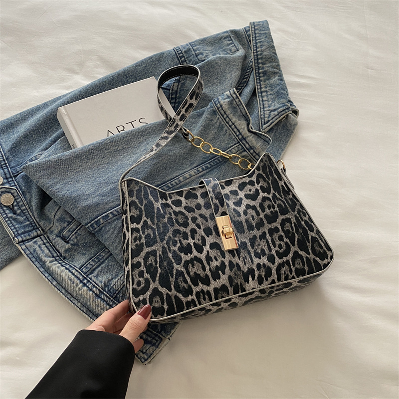 Free Delivery Designer Bag End Niche Leopard Print For Women 2025 New Popular Versatile Single Shoulder Underarm Spicy Girl Style Small Hand Luxury Ba