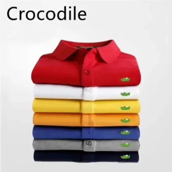 Mens Polo Shirt Designer Animal Print Tops Crocodile Embroidery Polos Shirts Summer Men Short Sleeve Oversized Size Lapel Tees S-6XL