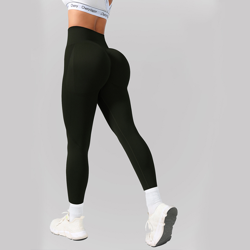 Seamless Sports Leggings with Superior Flexibility for Ladies: Solid Colored Active Wear & Outdoors Gear