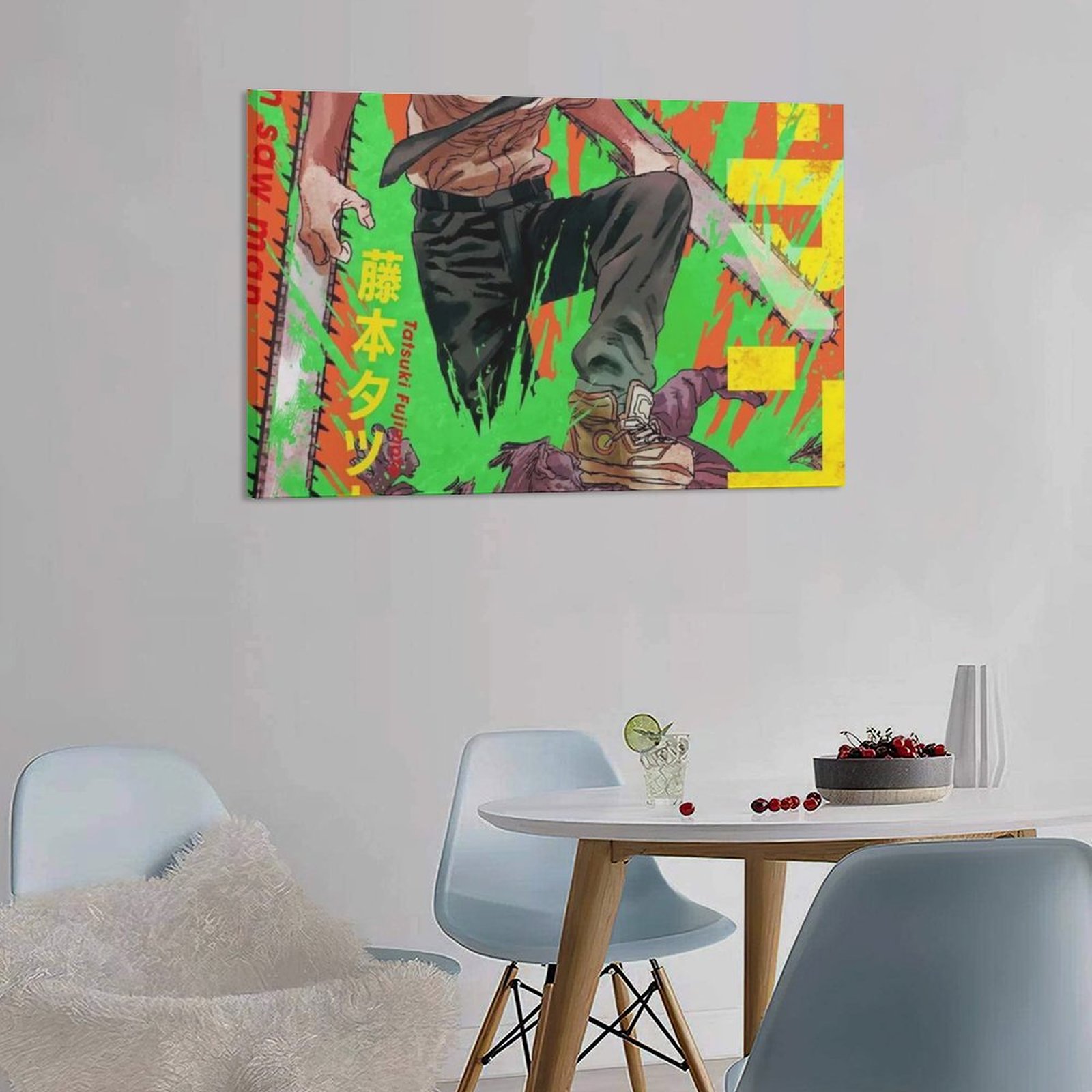 Hanging Picture-Rectangle Chainsaw Man 01 Manga Frame-style Canvas Prints Wall Painting Wall Art Decor Print Picture Pain