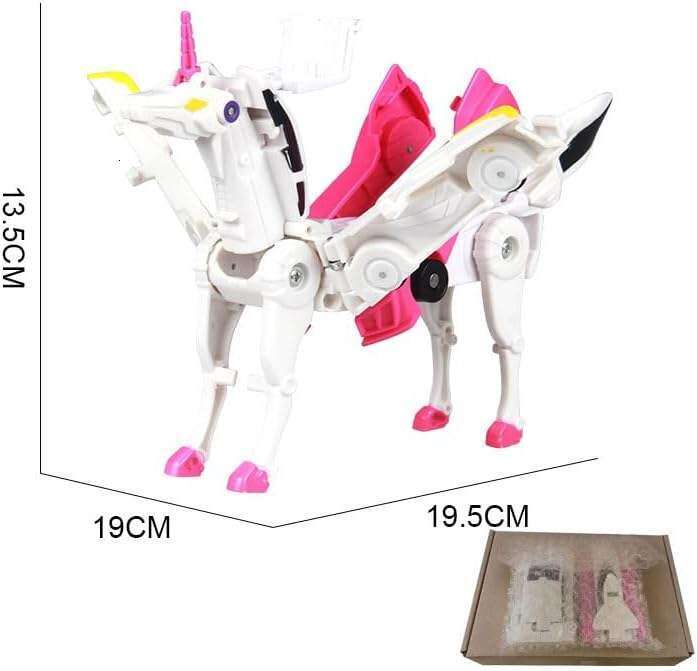 DHGadgets EPT Cool Transformed Unicorn Car Toy Mini Impact Deformation Robot Gift for Kids