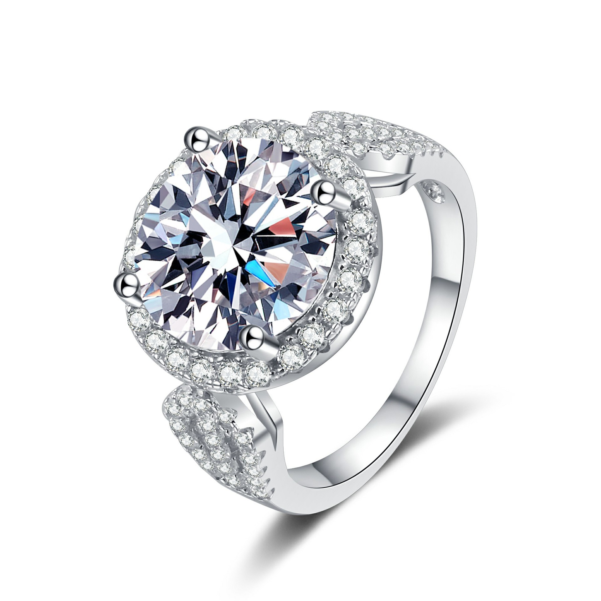 Chic Designer 5 CT Genuine Moissanite Diamond-Like Eternity Bands for Ladies