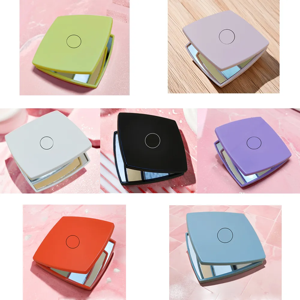 Classic foldable double-sided mirror portable high-definition makeup magnifying glass with flange bag and gift box suitable for VIP customers