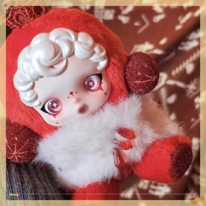 Cute Mysterious Box Skullpanda Winter Music Series Plush Doll Blind Box Keychain Pendant Character Toy Exquisite Birthday GiftT250522