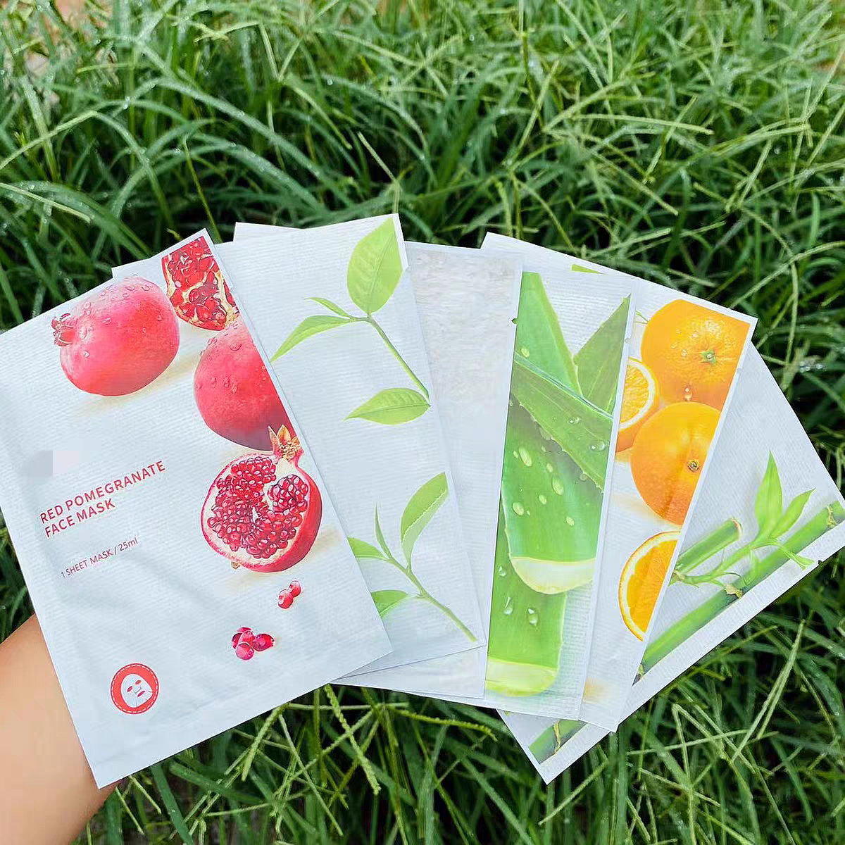 Bisu Tang Fruit and Plant Facial Mask Mixed-Pack 50Pcs