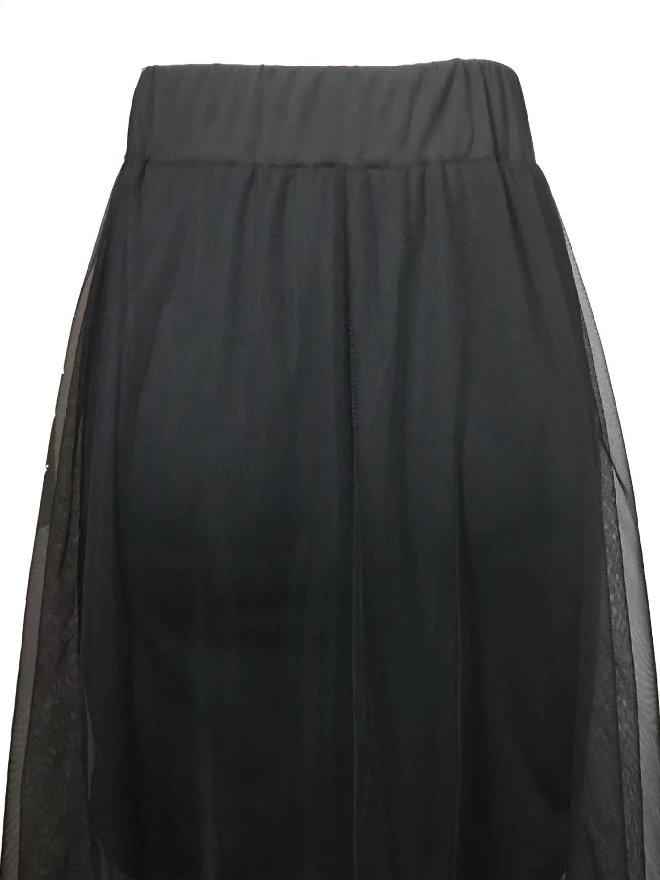 Womens mesh patchwork skirt Elastic highwaisted Aline Beach vacation shade Long Fashion PROM party dress 250513Z