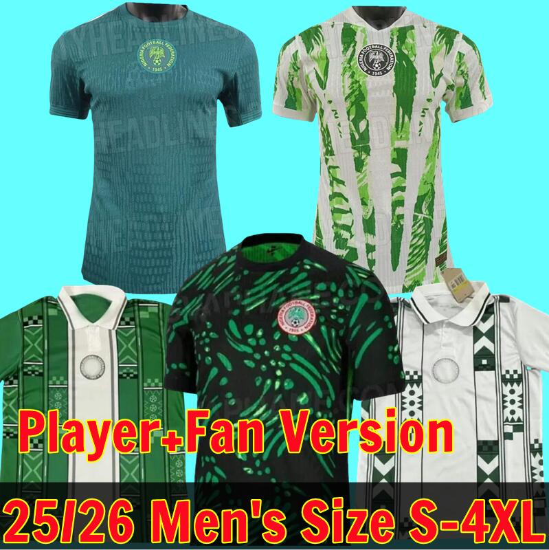 3XL 4XL Nigeria 2025 soccer jerseys OSIMHEN CHUKWUEZE SIMON LOOKMAN MOFFI OKOCHA KANU 25 26 nigerian football shirt home away black green soccer shirts