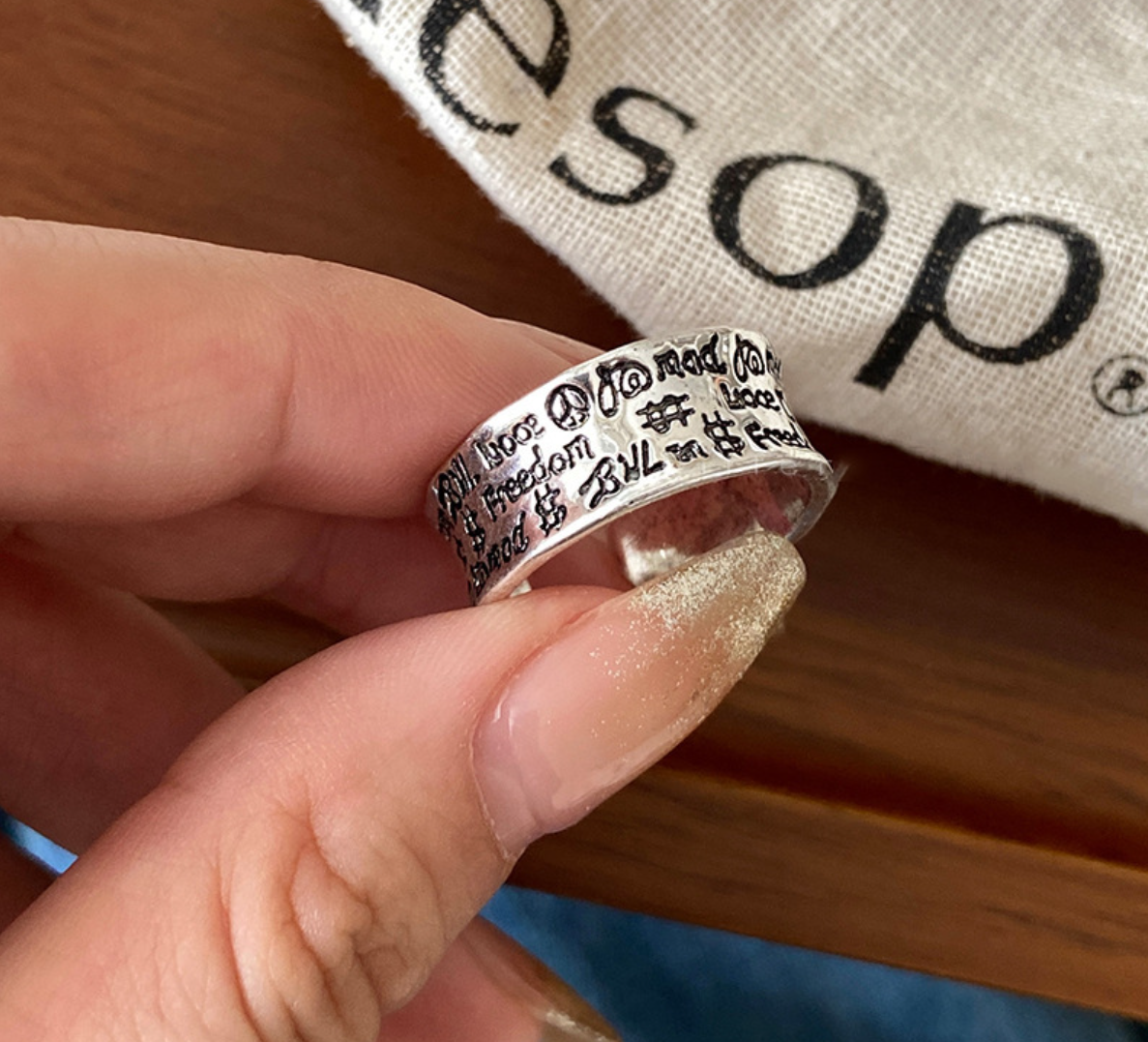 Small niche design 925 pure silver cool style ring, women's non fading retro heavy industry ring accessories wholesale 22001012