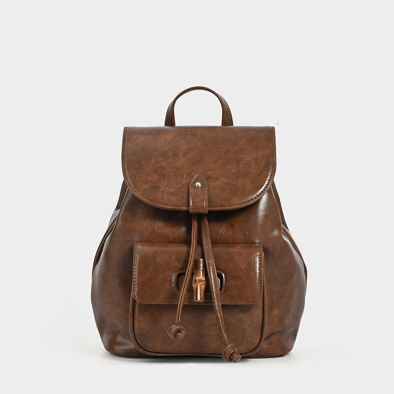 Women's Bags Designer High Quality College Style Bamboo Joint For Women's Autumn And Winter New Large Capacity Versatile Commuting Backpack