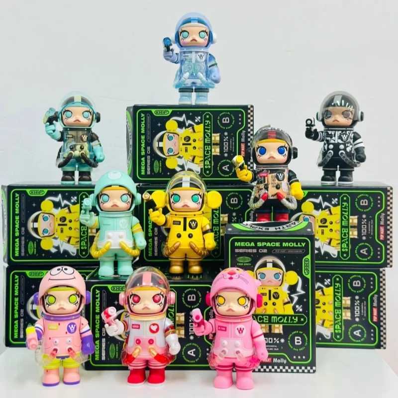 Genuine Mega Space Molly 100% Series 2 Blind Box Kawaii Anime Action Figure Collection Figurine Model Birthday Mystery Box GiftT250528